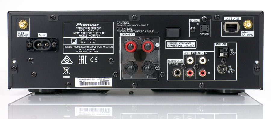 Pioneer X-HM72 - тыловая панель