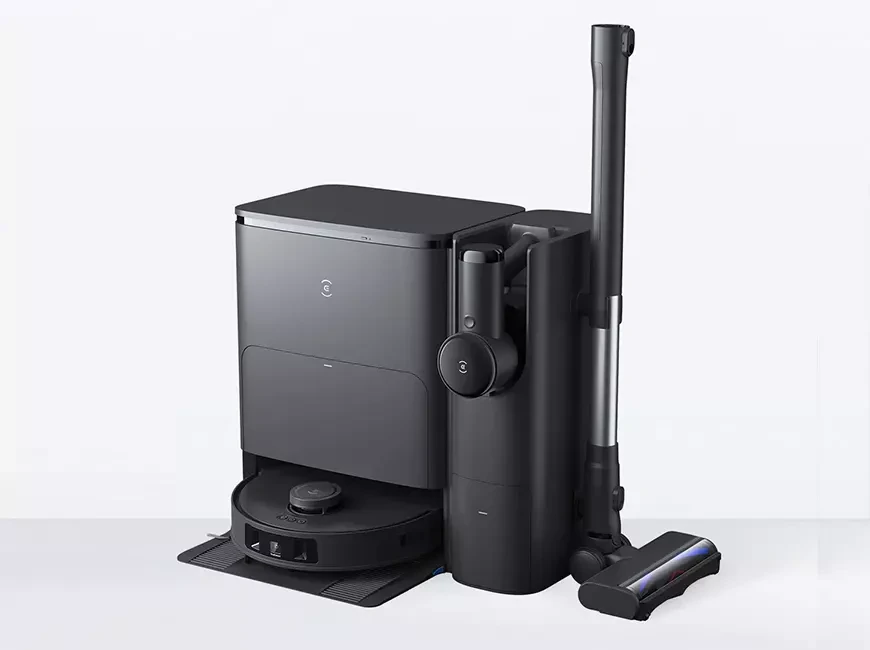 Робот-пылесос с многофункциональной док-станцией + ручной аккумуляторный пылесос ECOVACS DEEBOT T30S COMBO