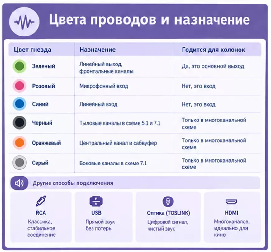 Цвета проводов и их назначение