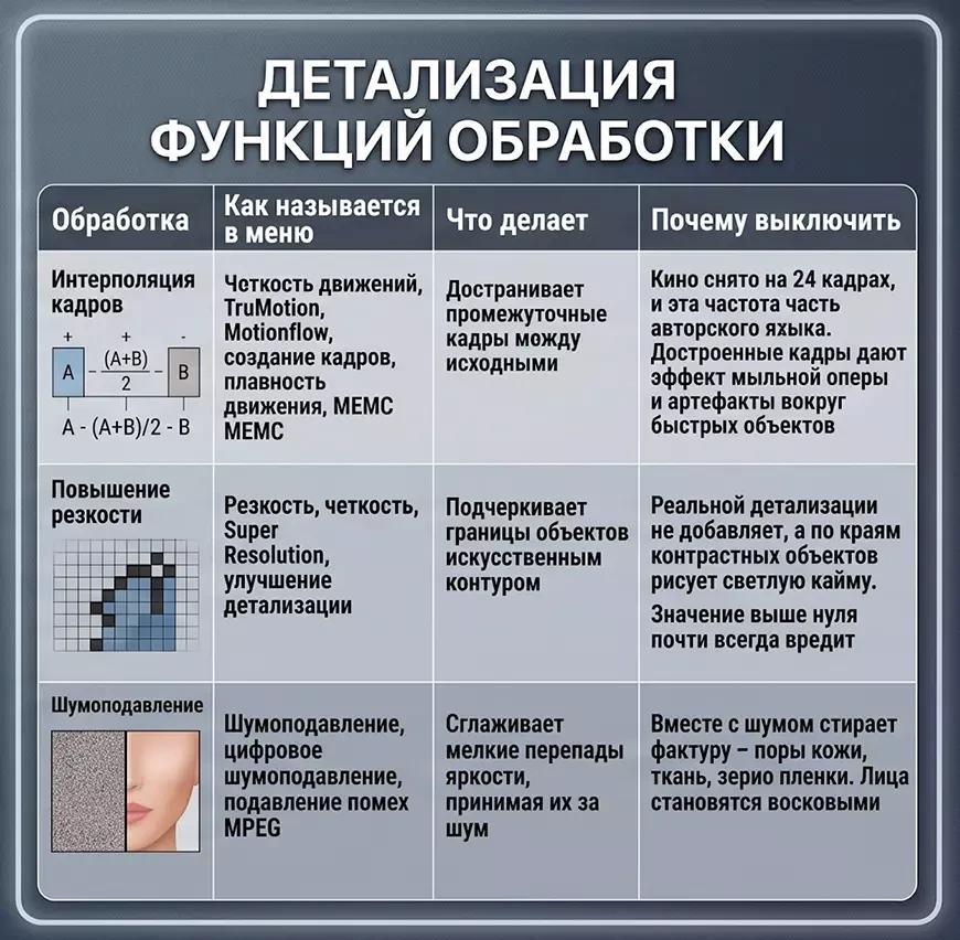 Три обработки картинки, которые надо выключить сразу
же