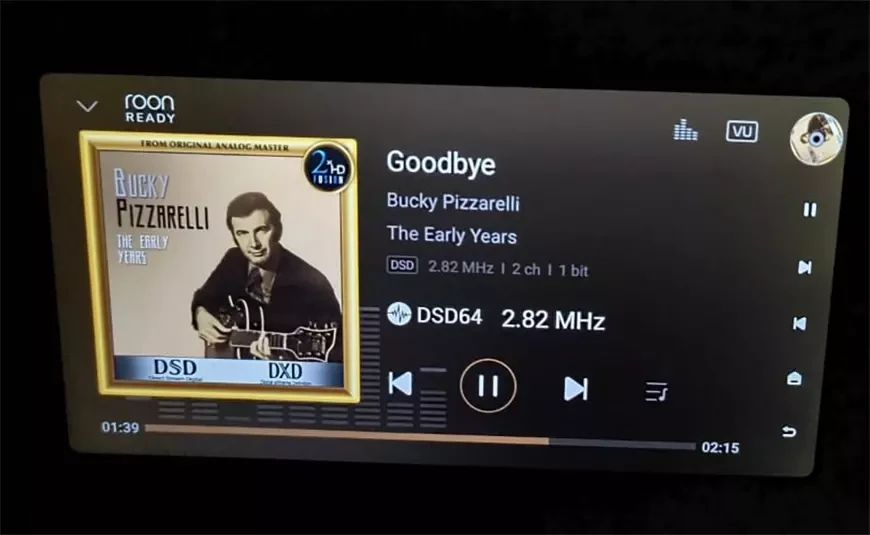 Дисплей цифро-аналогового преобразователя с индикацией формата DSD