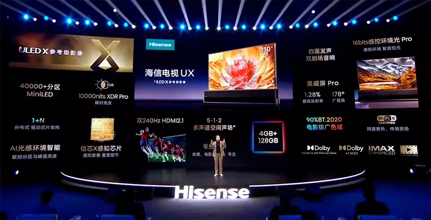 Hisense представит в 2024 году 110-дюймовый miniLED-телевизор с ...