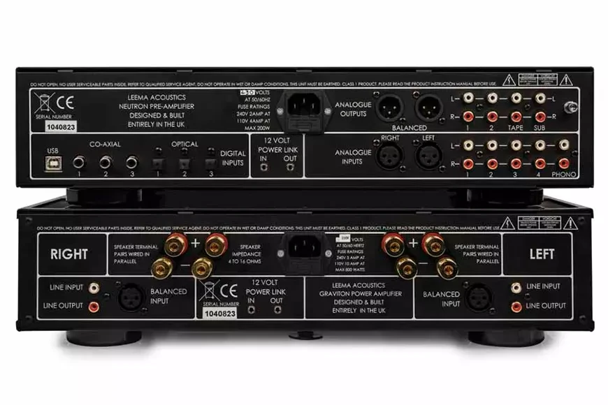 Предварительный усилитель Leema Neutron и усилитель мощности Leema Graviton