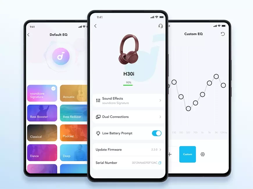 Беспроводные накладные наушники soundcore H30i