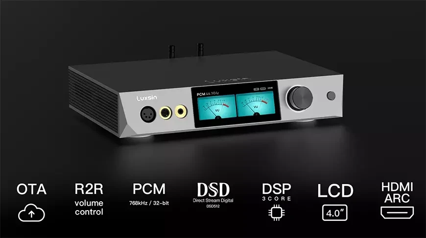 Стационарный усилитель для наушников с цифро-аналоговым преобразователем Luxsin X9