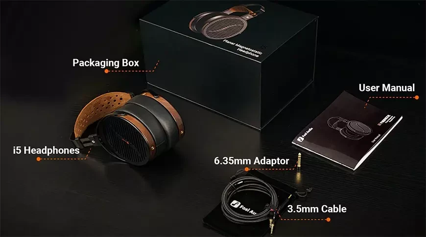 Накладные планарные наушники Fosi Audio i5