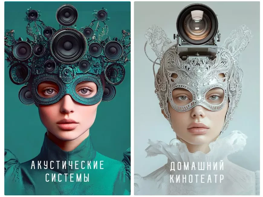 PREMIERA украсила фасад загадочными незнакомками в масках