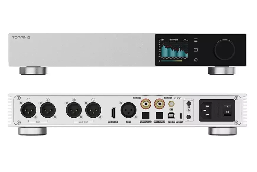 1-битный ЦАП с 10-полосным параметрическим эквалайзером Topping D900