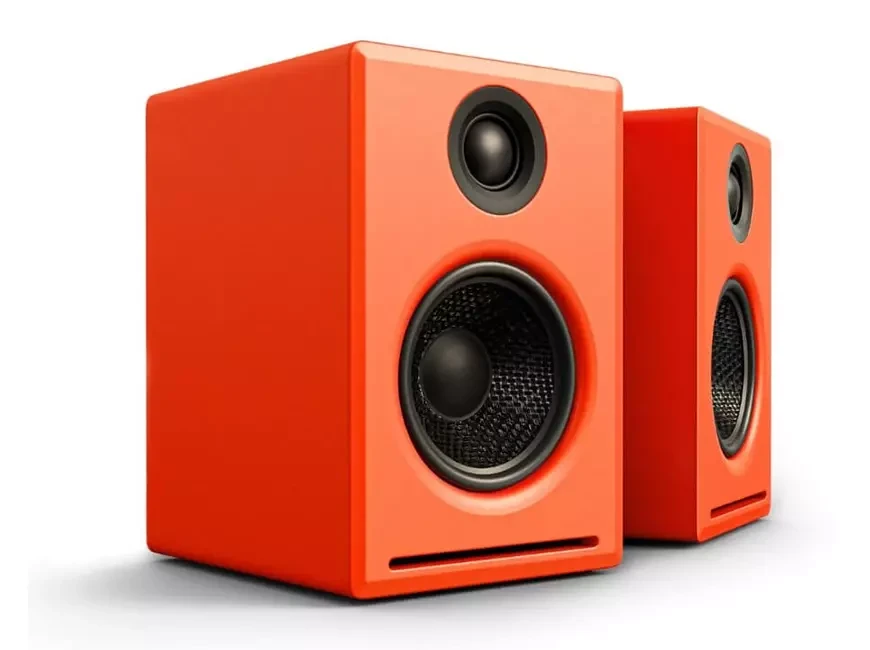 Юбилейная версия беспроводной аудиосистемы Audioengine A2+ Next Gen AnniversaryEdition в оранжевом цвете  