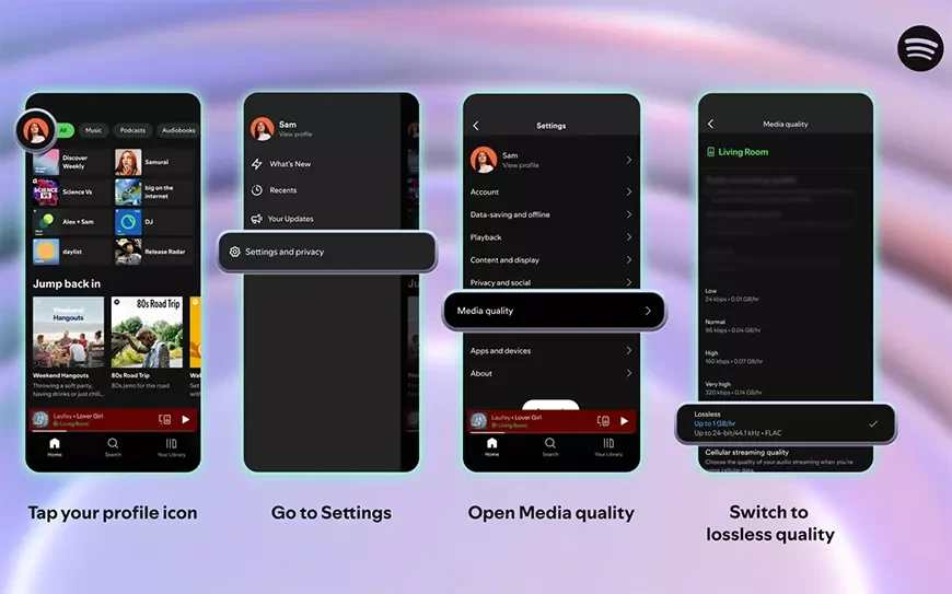 Spotify начинает вещание в Lossless