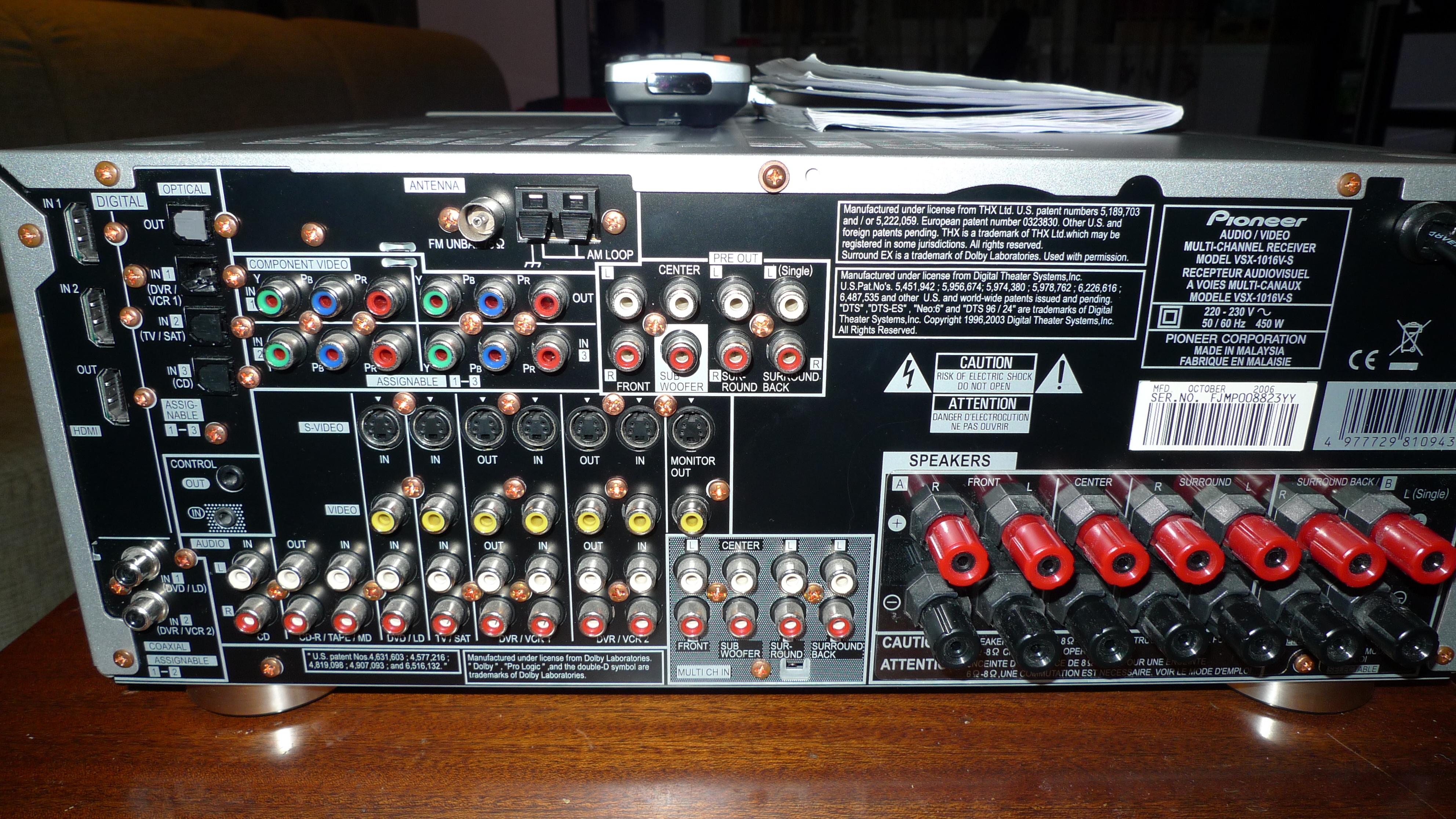 Ресивер pioneer vsx 1016v