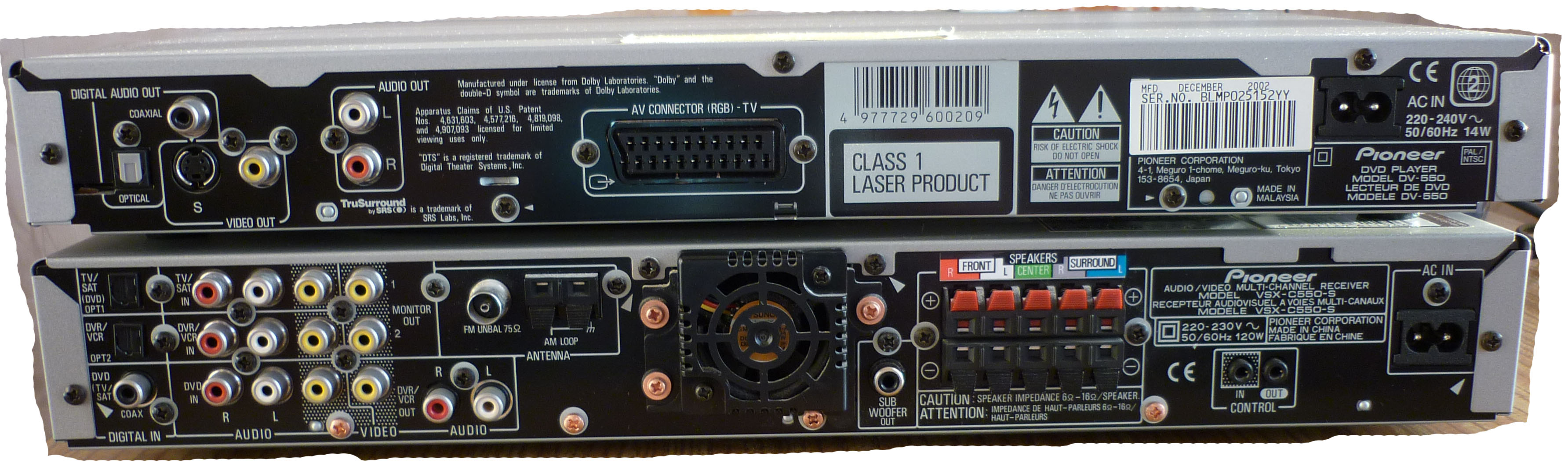 Peoneer DV-550 + Peoneer VSX-C550-S | Hi-Fi.ru