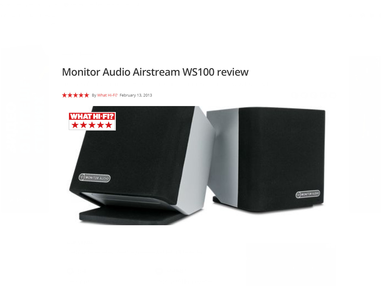 monitor audio airstream ws100