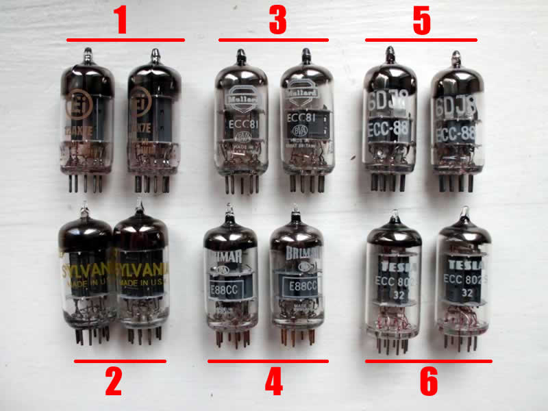 NOS лампы ECC81(12AT7WA), ECC82, ECC802S (12AU7), ECC83(12AX7), ECC88
