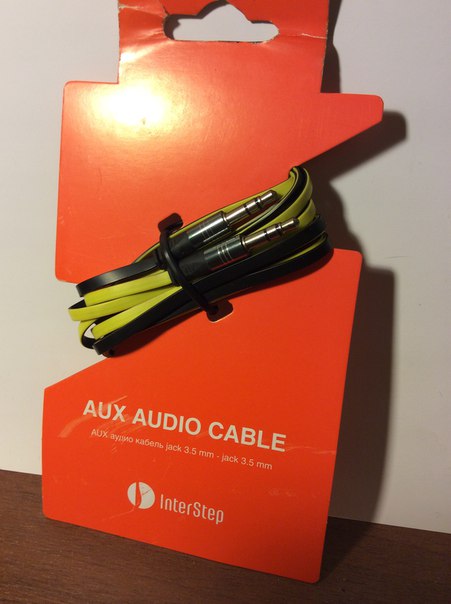 aux audio cable interStep желтый | Hi-Fi.ru