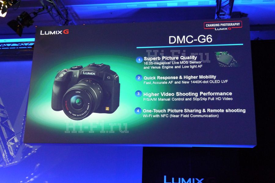 Презентация фотокамеры Panasonic Lumix DMC-G6 формата micro 4/3 и ультра-зум-объектива
