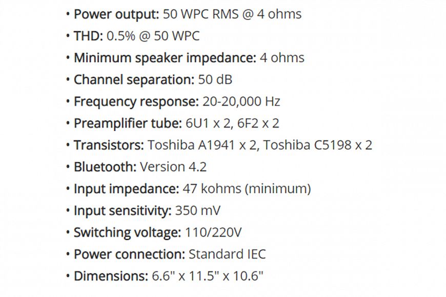 Гибридный интегральный усилитель Dayton Audio HTA100BT