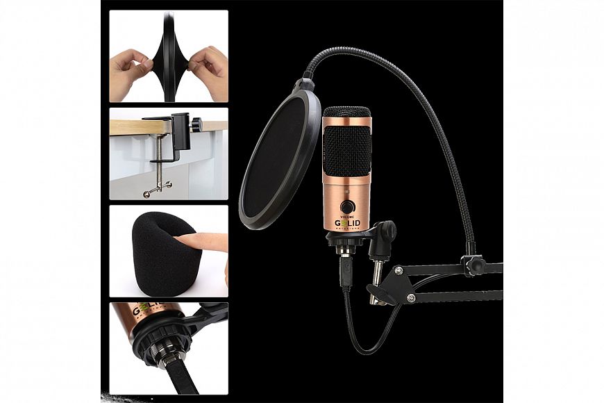 Конденсаторный USB-микрофон Gelid Voce