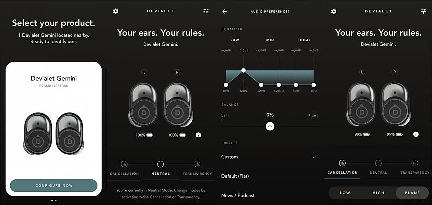 Внутриканальные TWS-наушники Devialet Gemini