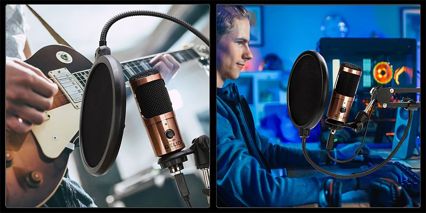 Конденсаторный USB-микрофон Gelid Voce