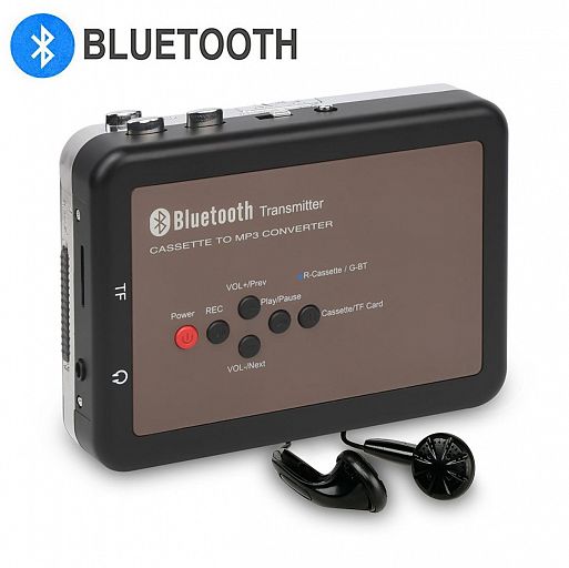 DIGITNOW Portable Digital Bluetooth Tape Cassette Player BR636B-US