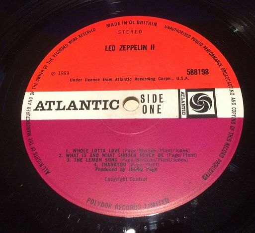 Led Zeppelin «II» – первый пресс