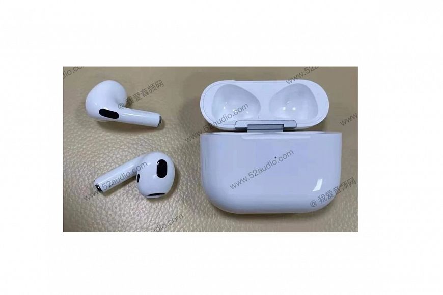 Появились предположительные изображения наушников Apple AirPods 3