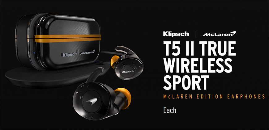 Беспроводные внутриканальные наушники Klipsch T5 II McLaren Edition