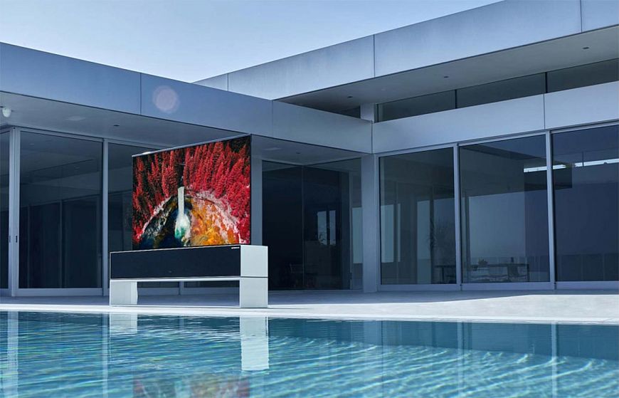 Скручивающийся телевизор LG Signature OLED TV RX