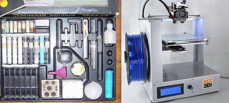 6. Советский набор «Юный химик» / 3D-принтер