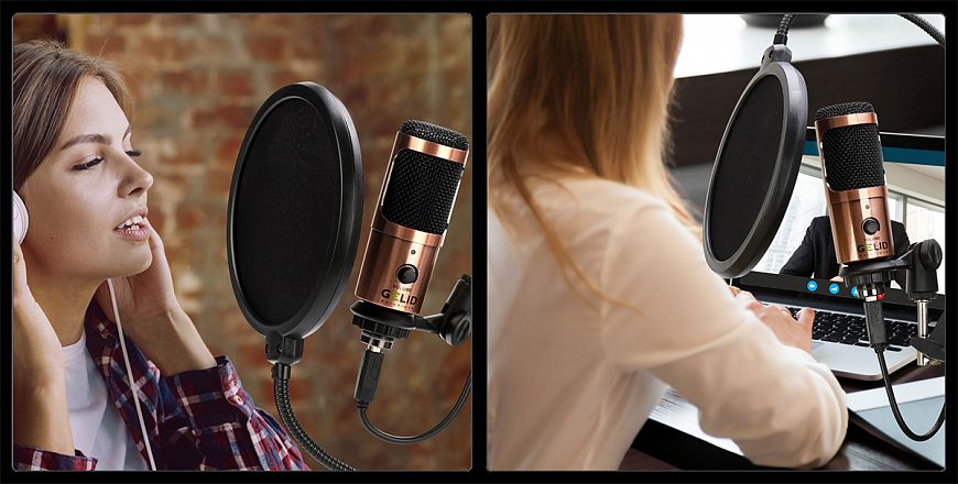 Конденсаторный USB-микрофон Gelid Voce