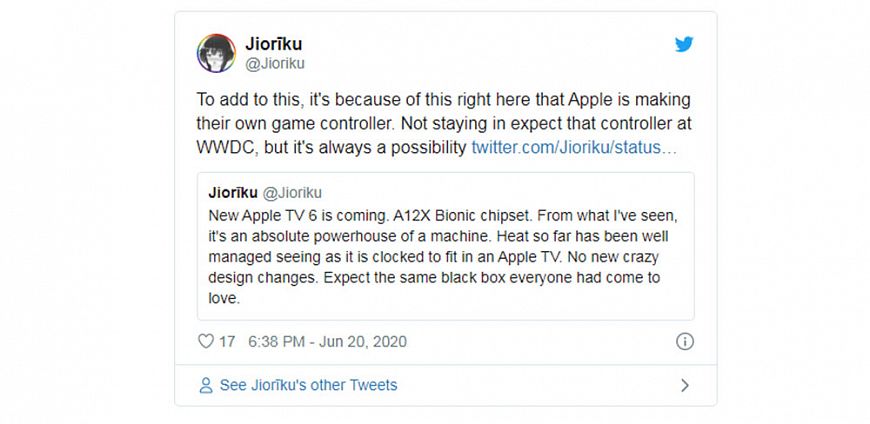 На следующем поколении Apple TV можно будет играть