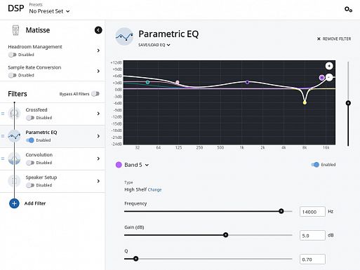 7. При необходимости, используем эквализацию Roon или Dirac Live