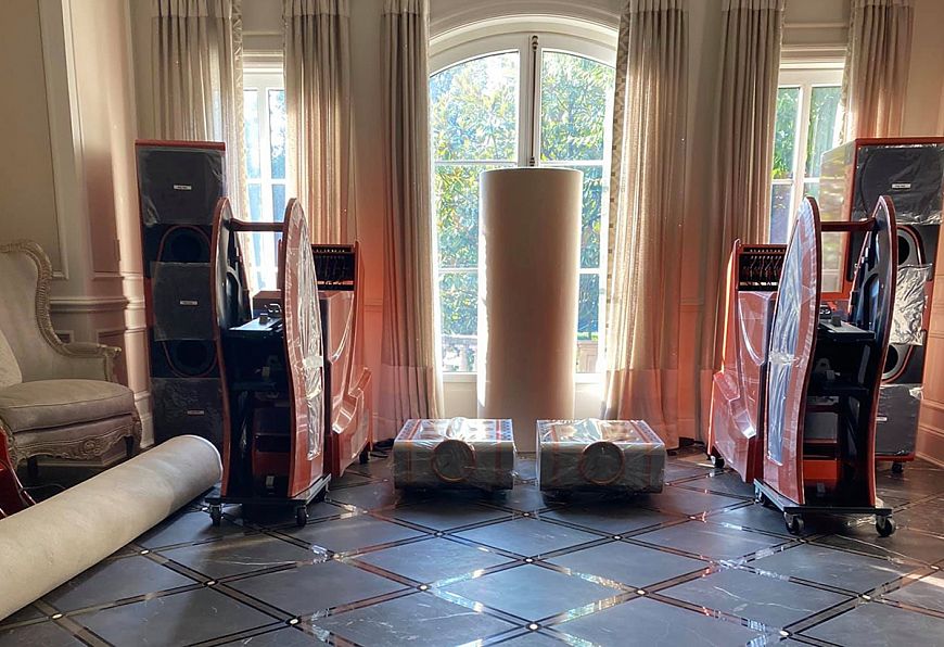 5. Расположение системы в комнате с плиткой на полу