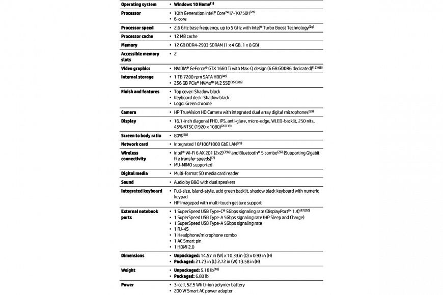 Ноутбук HP Pavilion Gaming 16